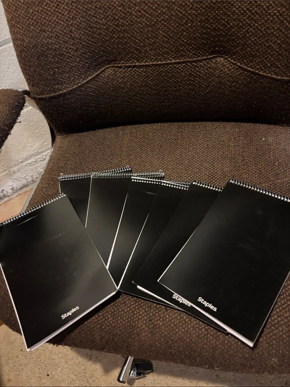 Staples Black Spiral Notebook - Pack of 6